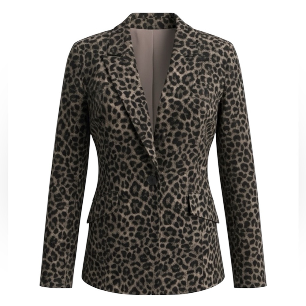 CABI Jungle Blazer Jacket Animal Print Size 16